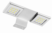 Точечный навесной светодиодный светильник Calderon 2*1, 6W, 12V, хром, холодный свет — купить оптом и в розницу в интернет магазине GTV-Meridian.